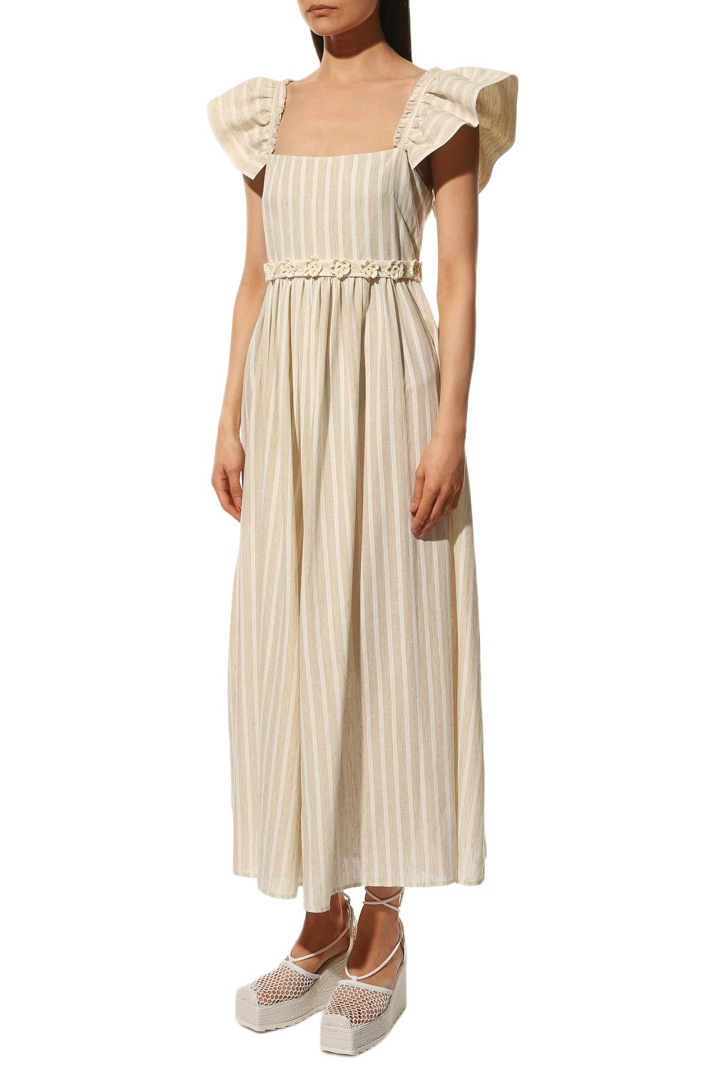 Хлопковое платье VIKA 2.0 бежевого цвета по цене 58750 руб., арт. SS22-13108, фото 3 Хлопковое платье VIKA 2.0, арт. SS22-13108, фото 3