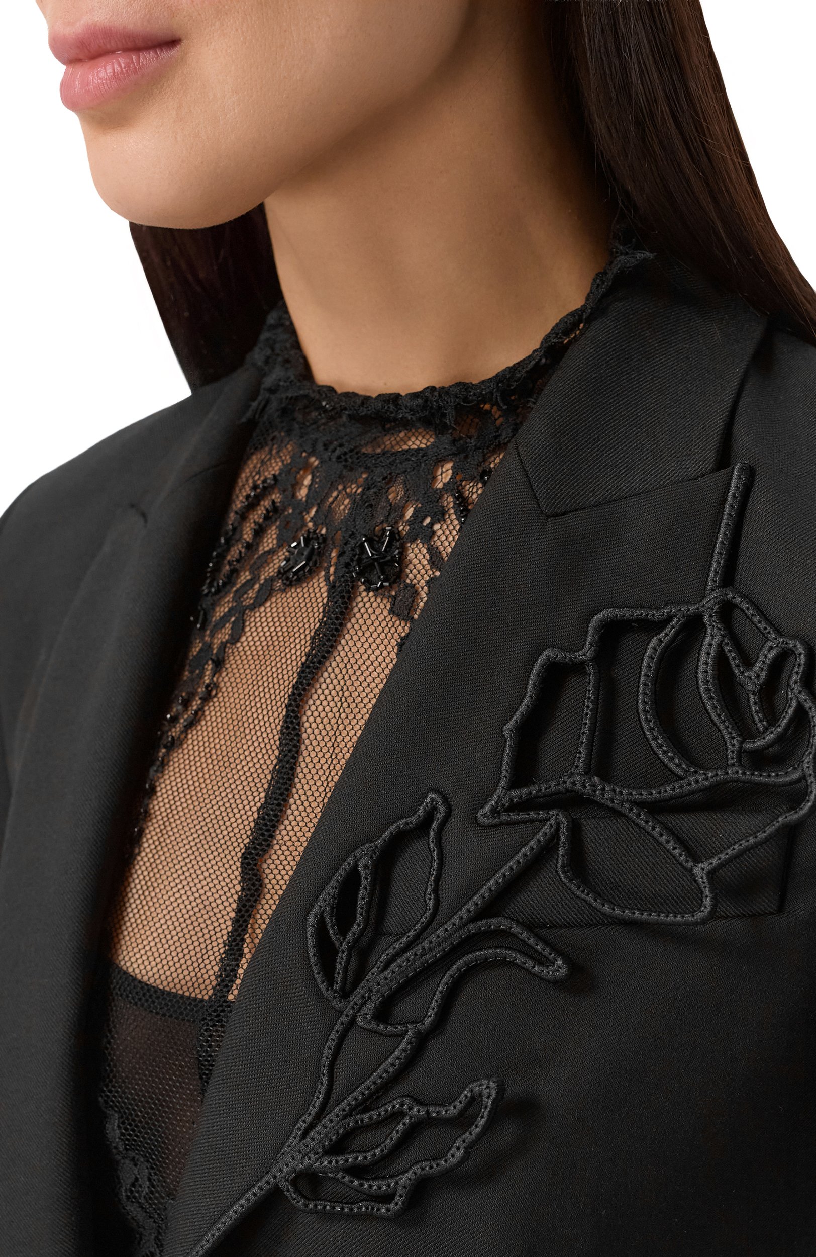 Жакет BLUMARINE черного цвета по цене 95650 руб., арт. RF6218/T903A, фото 5 Жакет BLUMARINE, арт. RF6218/T903A, фото 5