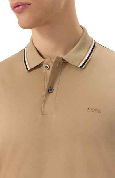 Хлопковое поло BOSS, арт. 50469360, фото 5