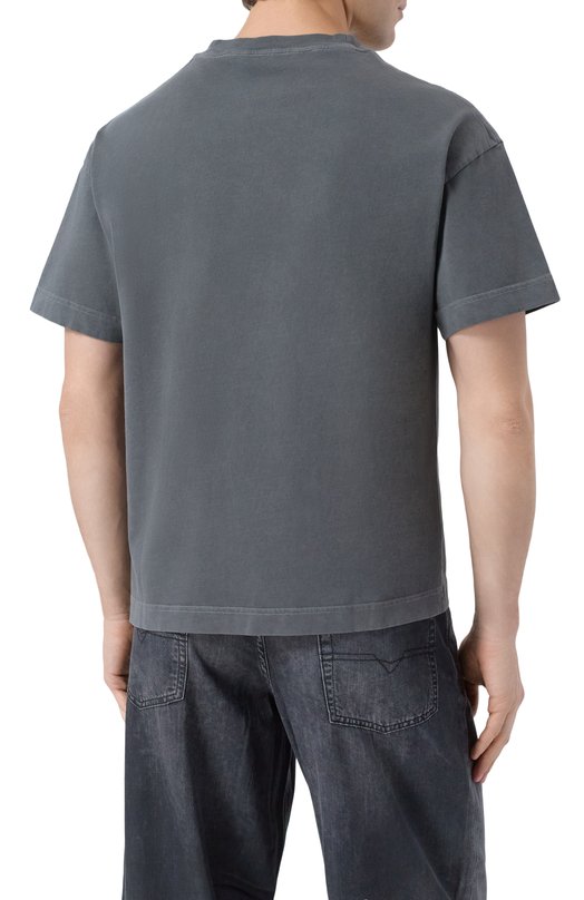 Хлопковая футболка Palm Angels PMAA109F25JER009 Серый  PMAA109F25JER009 Фото 4