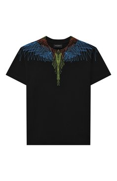 Детская хлопковая футболка MARCELO BURLON KIDS OF MILAN черного цвета, арт. 21E/B/MB/1107/0010/2-6Y | Фото 1 (Рукава: Короткие; Материал внешний: Хлопок; Региональные ограничения белый список (Axapta Mercury): RU; Мальчики Кросс-КТ: Футболка-одежда; Материал сплава: Проставлено; Драгоценные камни: Проставлено; Ростовка одежда: 6 лет | 116 см)