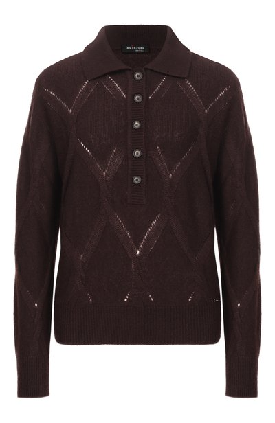 Женский поло из кашемира и шелка KITON, арт. D62712