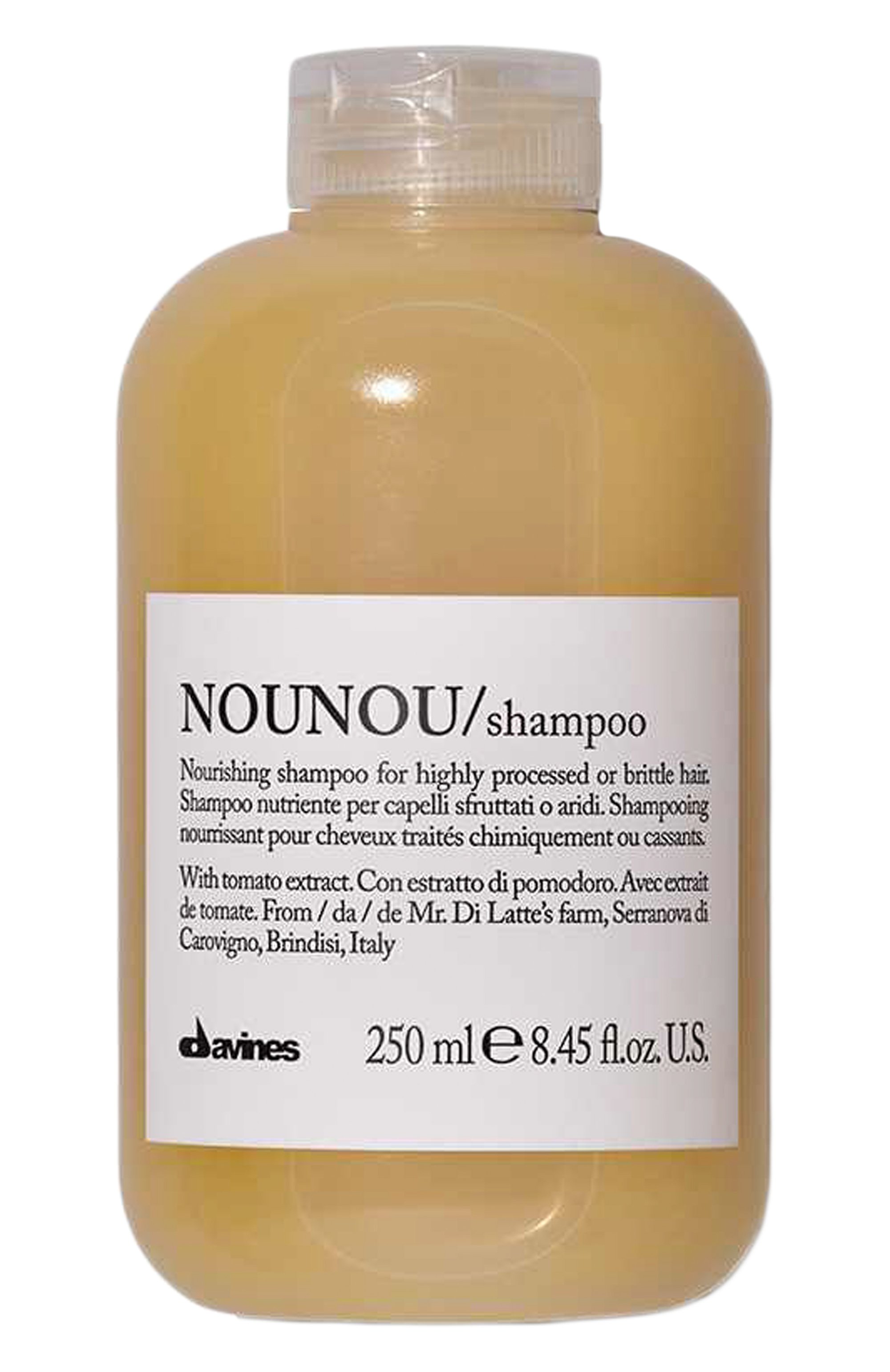Питательный шампунь для уплотнения волос nounou (250ml) DAVINES бесцветного цвета по цене 3740 руб., арт. 75000, фото 1 Питательный шампунь для уплотнения волос nounou (250ml) DAVINES, арт. 75000, фото 1
