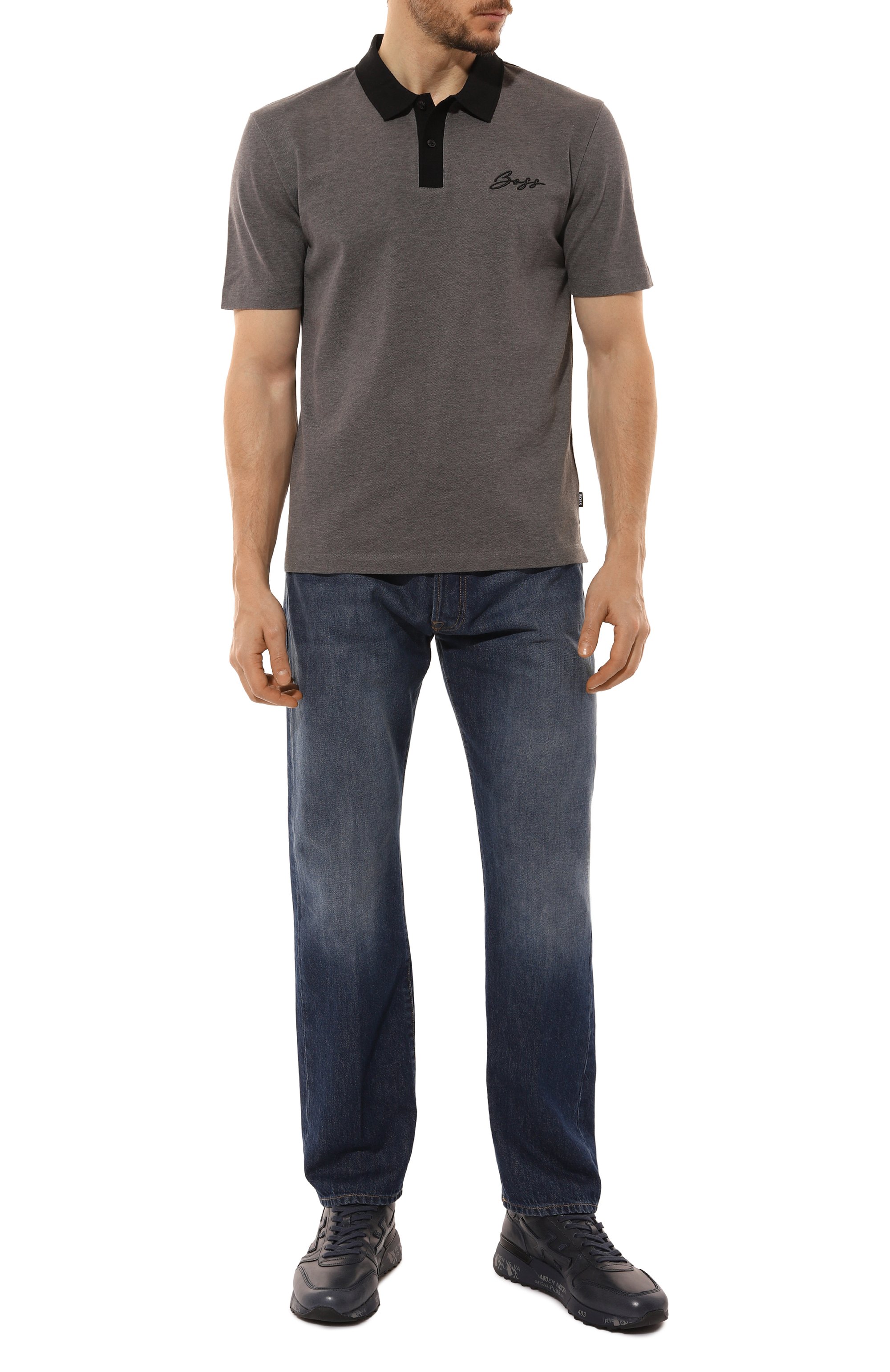 Хлопковое поло BOSS, арт. 50531402, фото 2