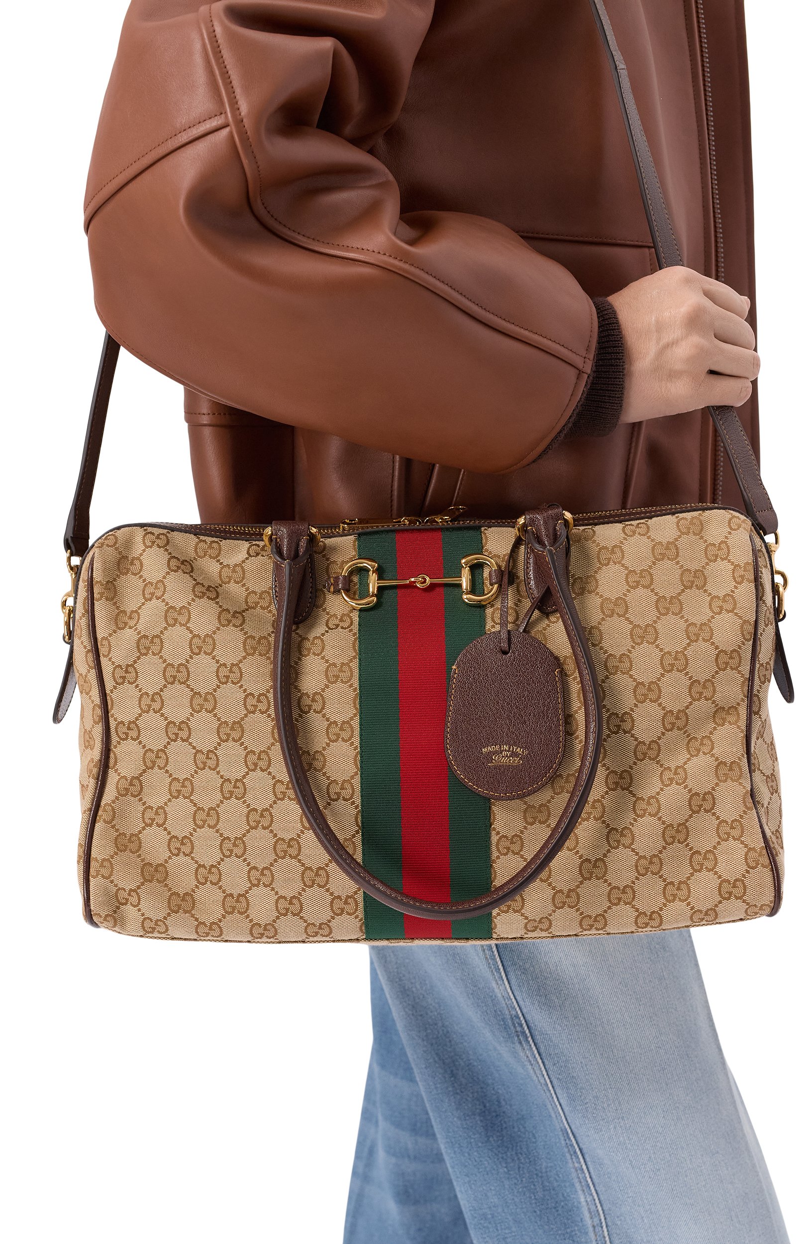 Сумка borsetto large GUCCI бежевого цвета по цене 446500 руб., арт. 866734/FAFV9, фото 2 Сумка borsetto large GUCCI, арт. 866734/FAFV9, фото 2