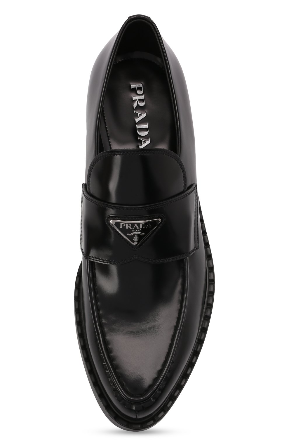 Кожаные лоферы PRADA, арт. 2DE131-055-F0002, фото 4