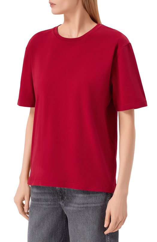 Хлопковая футболка Khaite 2196138/MAE Красный  2196138/MAE Фото 3