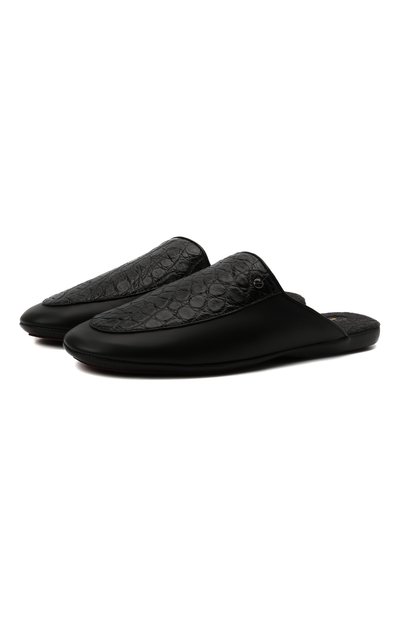 Мужские домашние туфли из кожи аллигатора ZILLI, арт. MDW-K002/001/AMIS