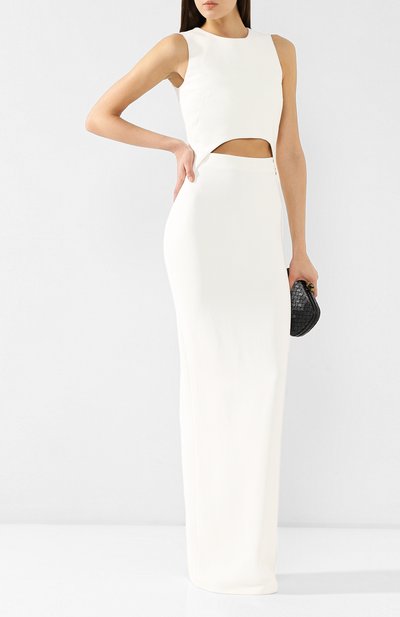 Платье-макси из вискозы TOM FORD белого цвета по цене 362500 руб., арт. AB2464-FAX459, фото 2 Платье-макси из вискозы TOM FORD, арт. AB2464-FAX459, фото 2
