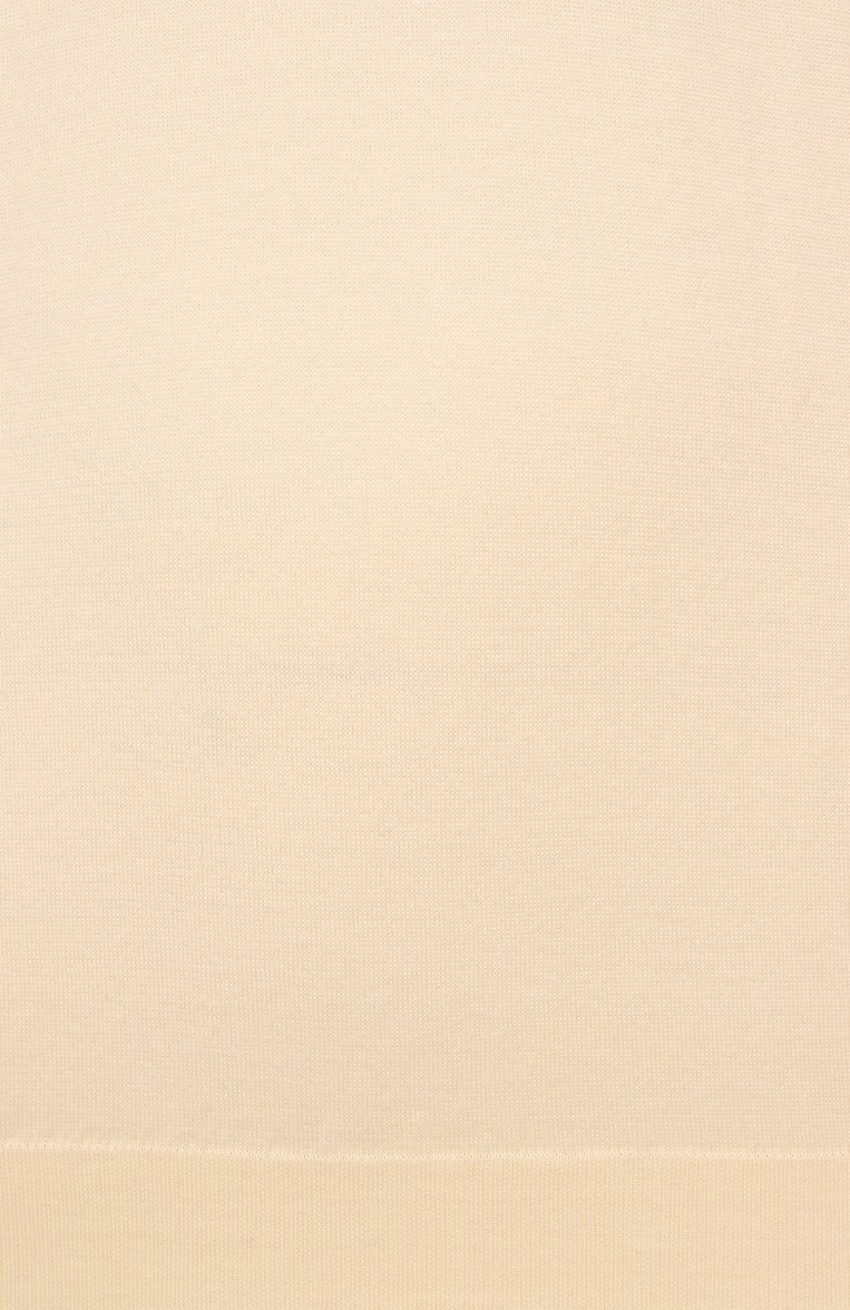 Мужской хлопковый джемпер BRUNELLO CUCINELLI кремового цвета, арт. M29805200 | Фото 6 (Материал внешний: Хлопок; Длина (для топов): Стандартные; Рукава: Короткие; Стили: Кэжуэл; Вырез: Круглый; Мужское Кросс-КТ: Джемперы; Принт: Без принта)