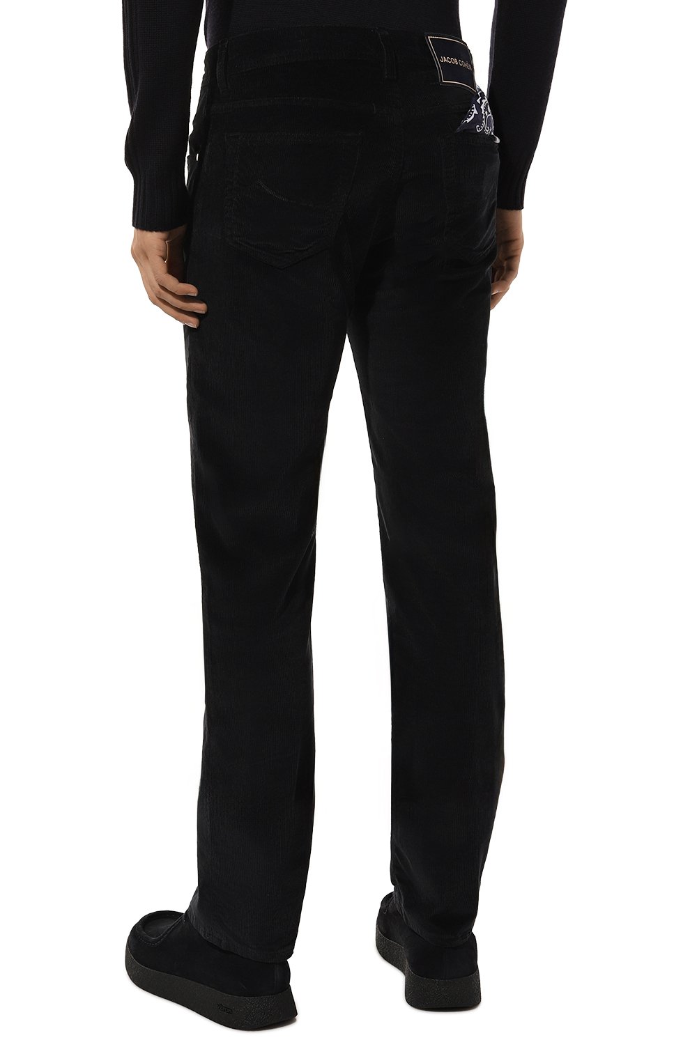 Вельветовые брюки JACOB COHEN темно-синего цвета по цене 54450 руб., арт. U Q E05 36 S 3653/Y99, фото 4 Вельветовые брюки JACOB COHEN, арт. U Q E05 36 S 3653/Y99, фото 4