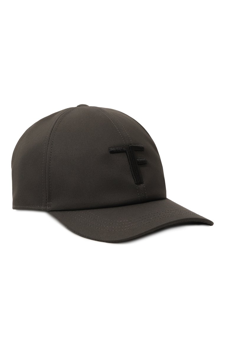 Мужская хлопковая бейсболка TOM FORD серого цвета, арт. MH003/TCN036G | Фото 1 (Материал: Хлопок, Текстиль; Нос: Не проставлено)