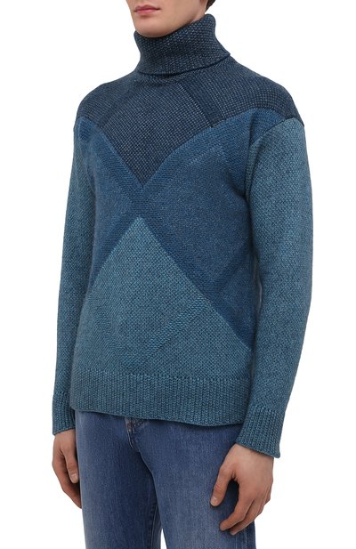 Свитер из кашемира и шелка LORO PIANA синего цвета по цене 224500 руб., арт. FAL8832, фото 3 Свитер из кашемира и шелка LORO PIANA, арт. FAL8832, фото 3