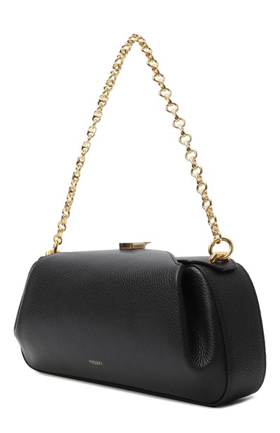Сумка oyster clutch YUZEFI черного цвета по цене 83800 руб., арт. 0YSTER CLUTCH/PEBBLE GRAIN LEATHER, фото 4 Сумка oyster clutch YUZEFI, арт. 0YSTER CLUTCH/PEBBLE GRAIN LEATHER, фото 4