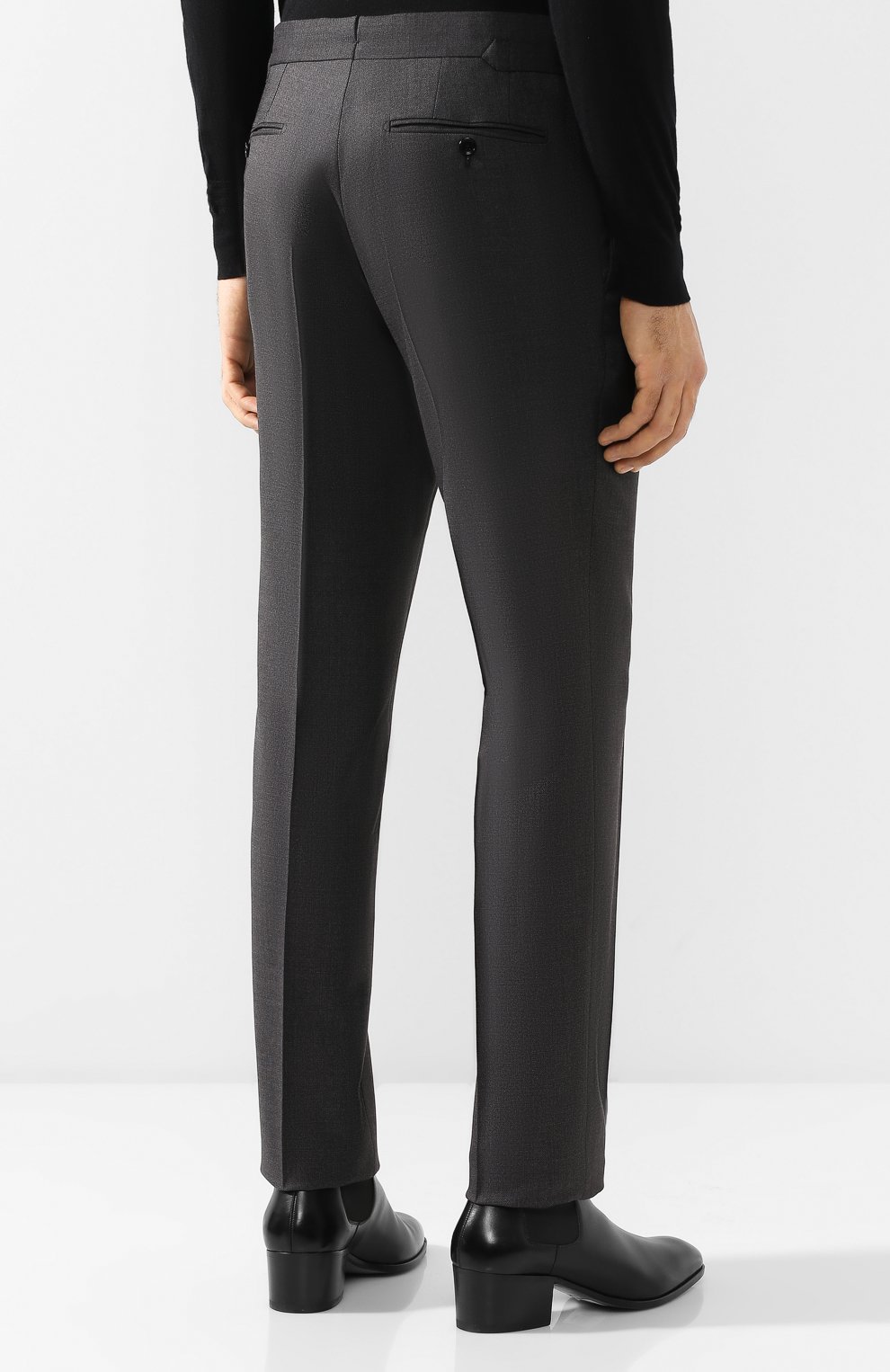 Костюм с двубортным пиджаком из смеси шерсти и шелка TOM FORD, арт. 438R12/21SD4Z, фото 6