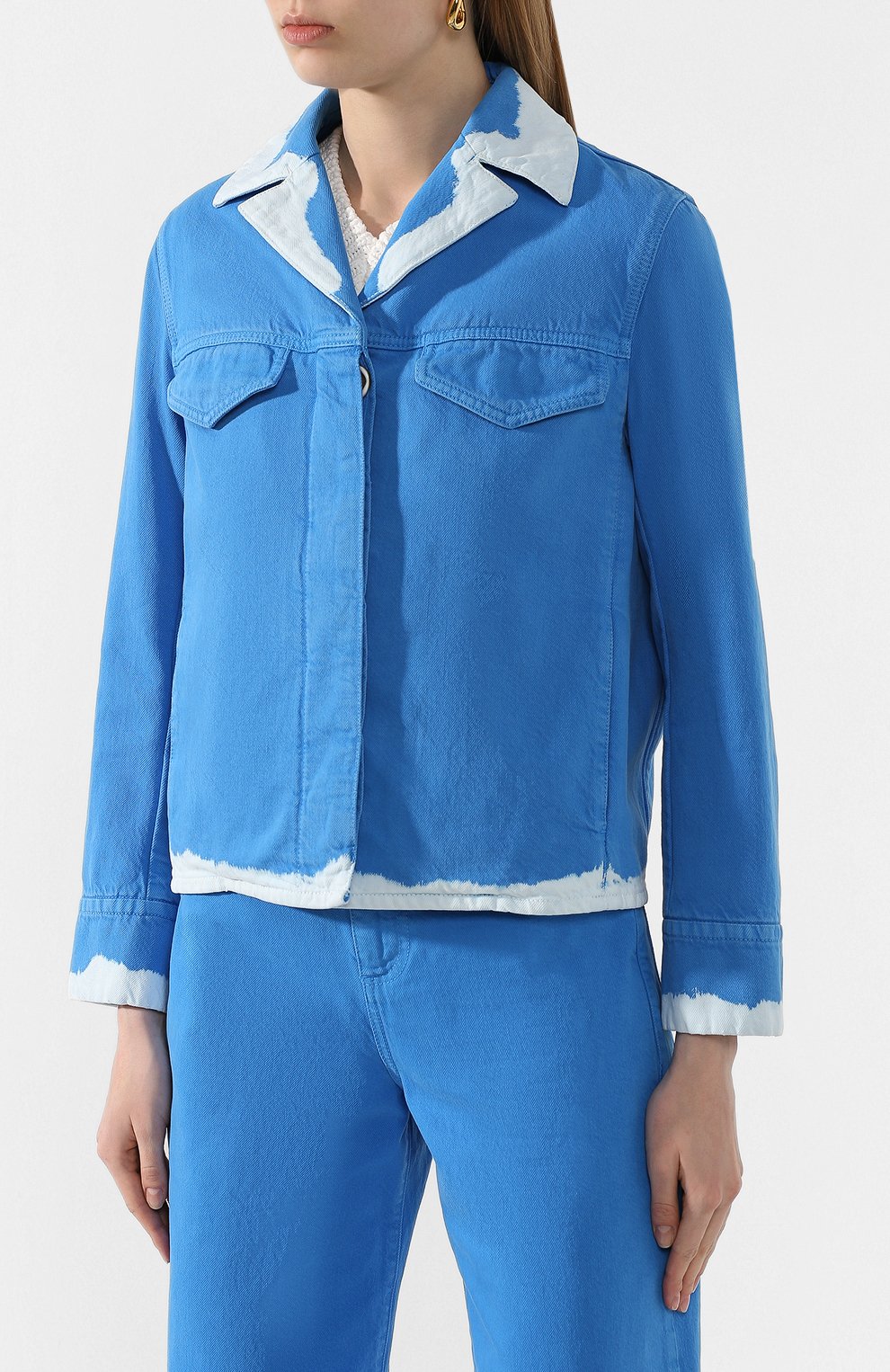 Джинсовая куртка MARNI синего цвета по цене 134000 руб., арт. GIJD0115G2/TCZ09, фото 3 Джинсовая куртка MARNI, арт. GIJD0115G2/TCZ09, фото 3