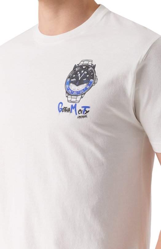 Хлопковая футболка MC2 Saint Barth STBM TSHIRT MAN/02950H Белый  STBM TSHIRT MAN/02950H Фото 5