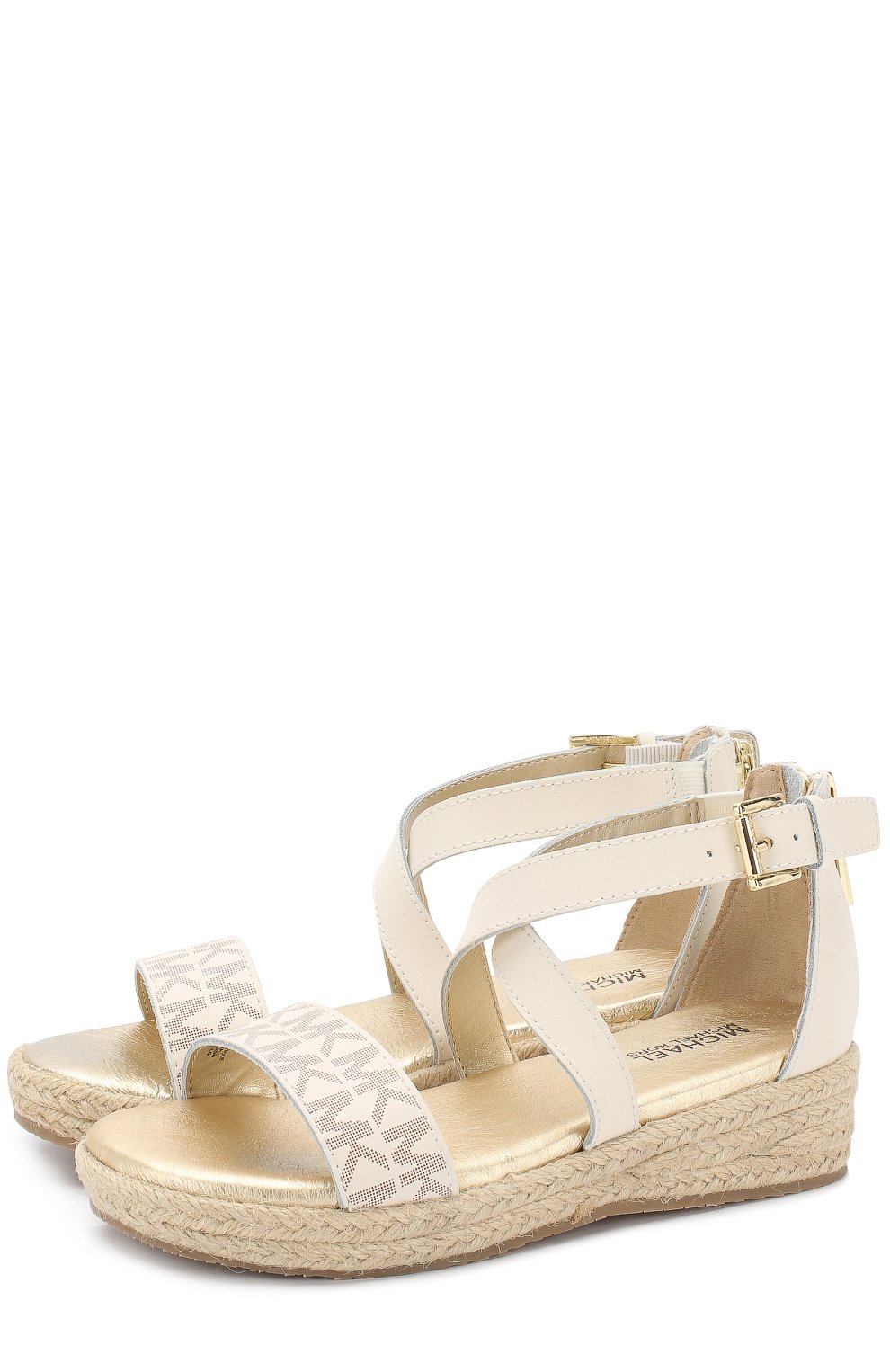 Кожаные босоножки с ремешком на танкетке MICHAEL MICHAEL KORS, арт. ZIA MARGIE SIMS, фото 1