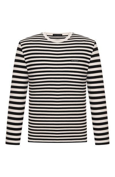 Хлопковый лонгслив ГОША РУБЧИНСКИЙ, арт. LS_0104_WHITE/BLACK