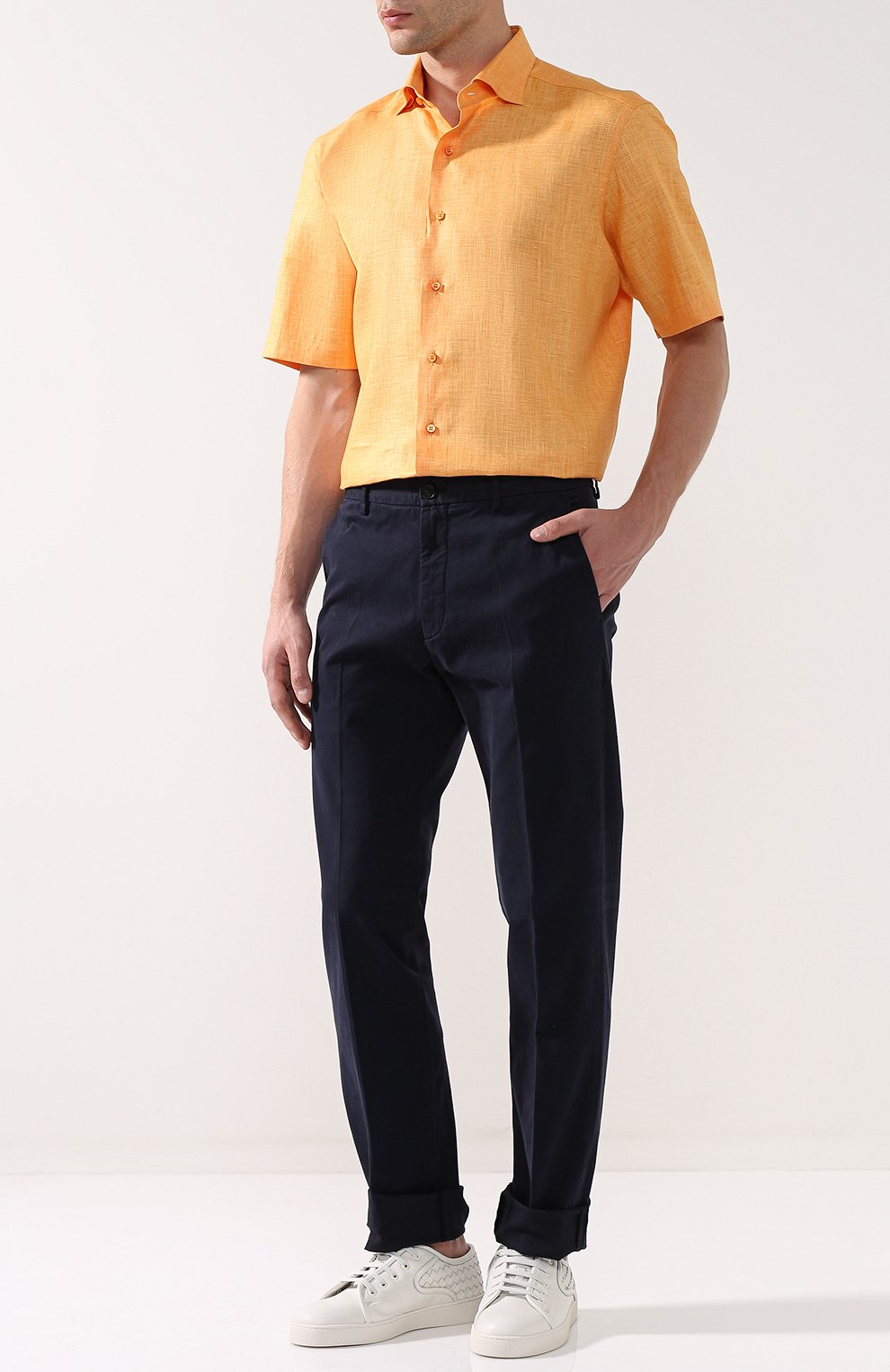 Льняная рубашка с короткими рукавами ZILLI, арт. MFP-MERCU-17091/0001, фото 2