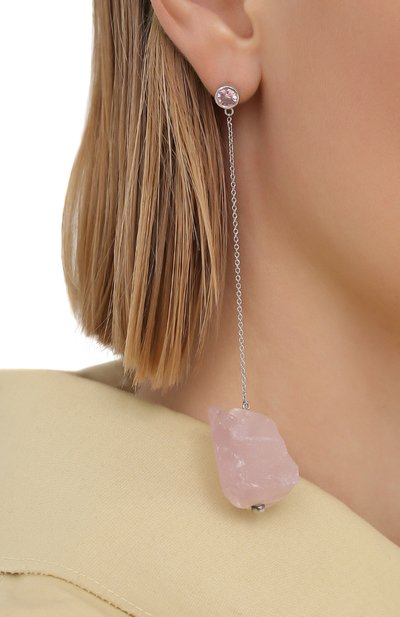 Серьги ice floe DZHANELLI розового цвета по цене 28600 руб., арт. 1093, фото 2 Серьги ice floe DZHANELLI, арт. 1093, фото 2