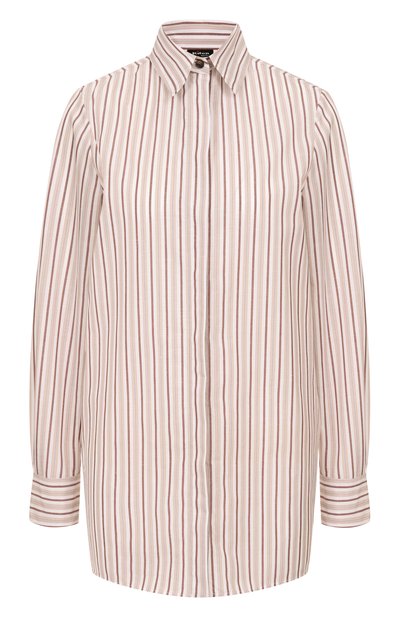 Женская рубашка из хлопка и льна KITON, арт. D55407H0930904