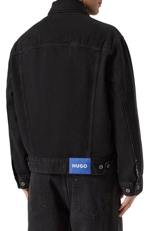 Джинсовая куртка HUGO Blue 50541727 Чёрный  50541727 Фото 4