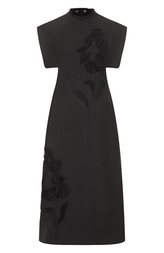 Платье из вискозы и шелка Jil Sander J03CT0468/J65005 Чёрный J03CT0468/J65005