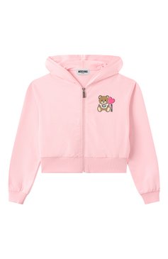 Детская комплект из толстовки и брюк MOSCHINO светло-розового цвета, арт. HDK033/LDA00/10-14 | Фото 2 (Рукава: Длинные; Драгоценные камни: Проставлено; Материал сплава: Проставлено; Девочки Кросс-КТ: К�остюмы-спорт; Тематический товар: Teddy Bear; Материал внешний: Хлопок; Ростовка одежда: 10 - 11 лет | 140 - 146см, 16 лет | 164 см, 12 лет | 152 см)