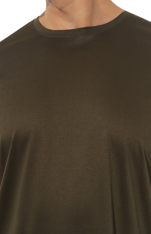 Хлопковая футболка Van Laack PAR0/180031/3XL Хаки  PAR0/180031/3XL Фото 5
