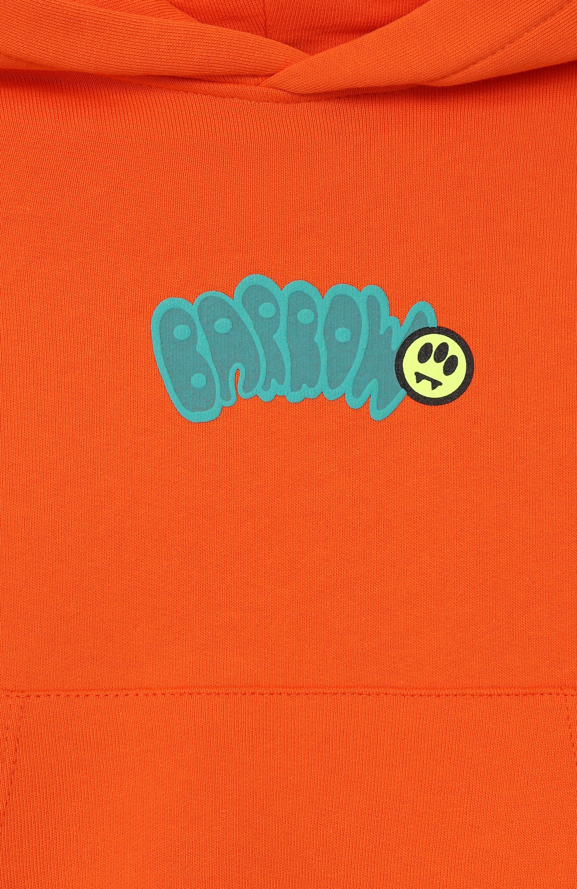 Хлопковое худи BARROW оранжевого цвета по цене 11200 руб., арт. S6BKJUHS002, фото 3 Хлопковое худи BARROW, арт. S6BKJUHS002, фото 3