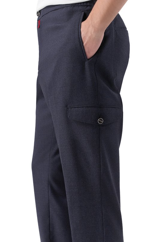 Шерстяные брюки Kiton UPLACTRK0170H03 Синий  UPLACTRK0170H03 Фото 5