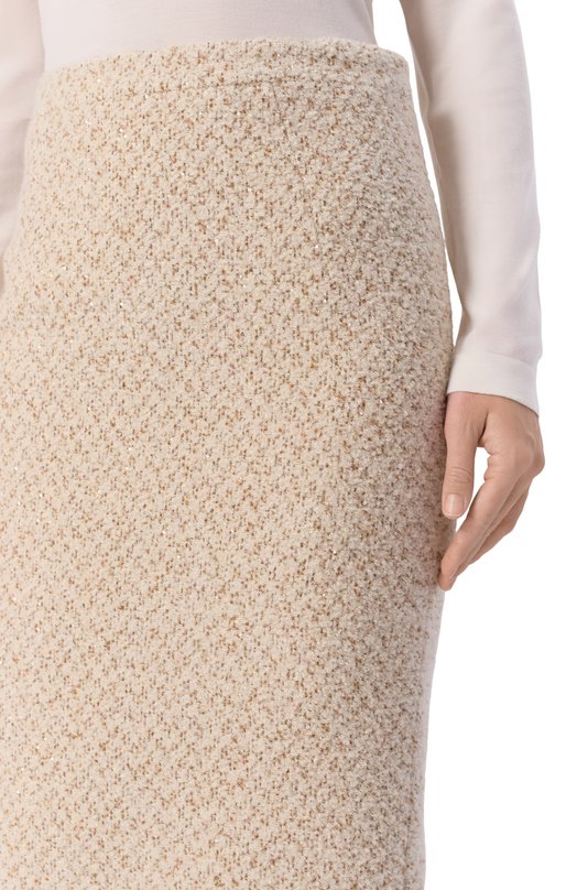 Юбка из кашемира и шелка MVST M25.1MW.S004/UBERTIN0 13784/1 Кремовый  M25.1MW.S004/UBERTIN0 13784/1 Фото 5
