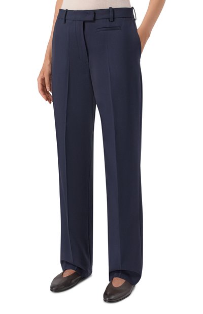 Брюки из шерсти и вискозы 12 STOREEZ синего цвета по цене 22000 руб., арт. 136847, фото 3 Брюки из шерсти и вискозы 12 STOREEZ, арт. 136847, фото 3