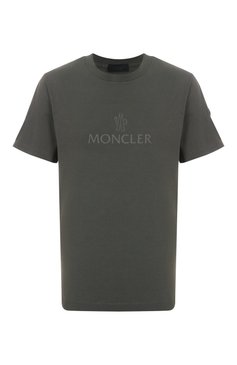 Мужская хлопковая футболка MONCLER GRENOBLE темно-серого цвета, арт. 8C00009/829H8 | Фото 1 (Длина (для топов): Стандартные; Стили: Спорт-шик; Материал внешний: Хлопок; Принт: С принтом; Рукава: Короткие; Мужское Кросс-КТ: Футболка-одежда; Кросс-КТ: Джерси)