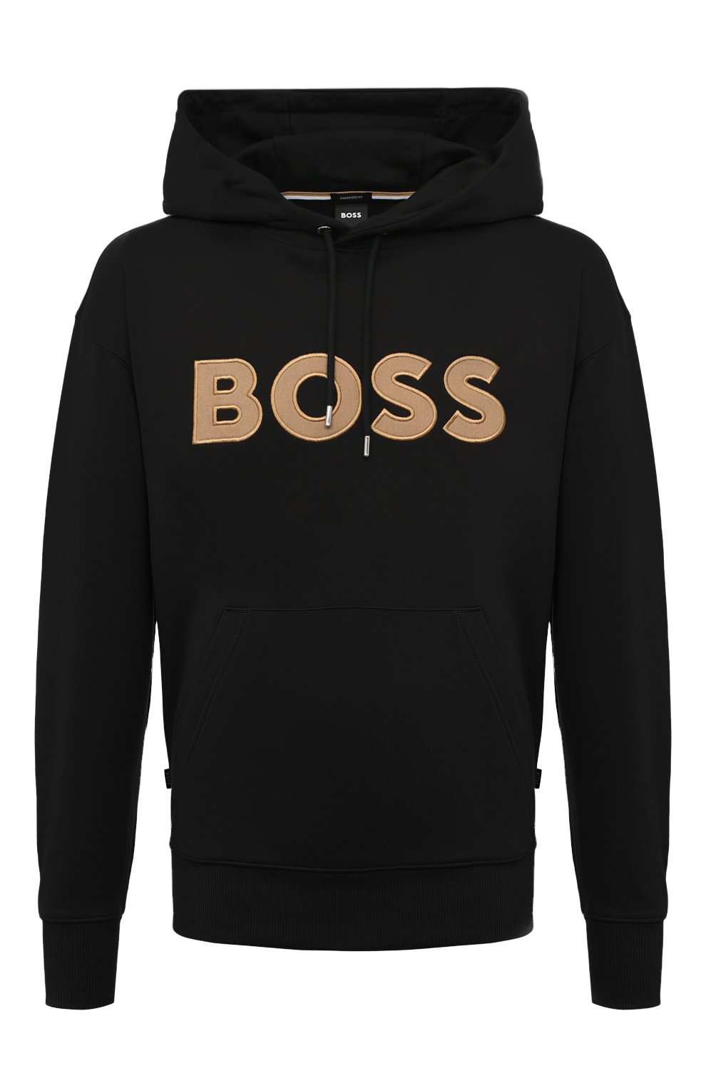 Хлопковое худи BOSS черного цвета по цене 17400 руб., арт. 50486243, фото 1 Хлопковое худи BOSS, арт. 50486243, фото 1