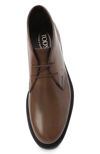 Кожаные ботинки TOD’S коричневого цвета по цене 59950 руб., арт. XXM62C0DH60D9C, фото 5 Кожаные ботинки TOD’S, арт. XXM62C0DH60D9C, фото 5