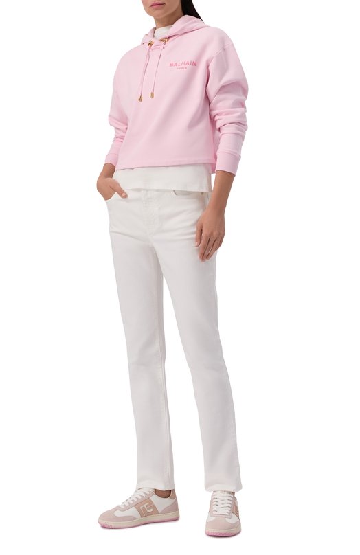 Кожаные кеды Swan Balmain EN1VI735/LCJN Розовый  EN1VI735/LCJN Фото 2
