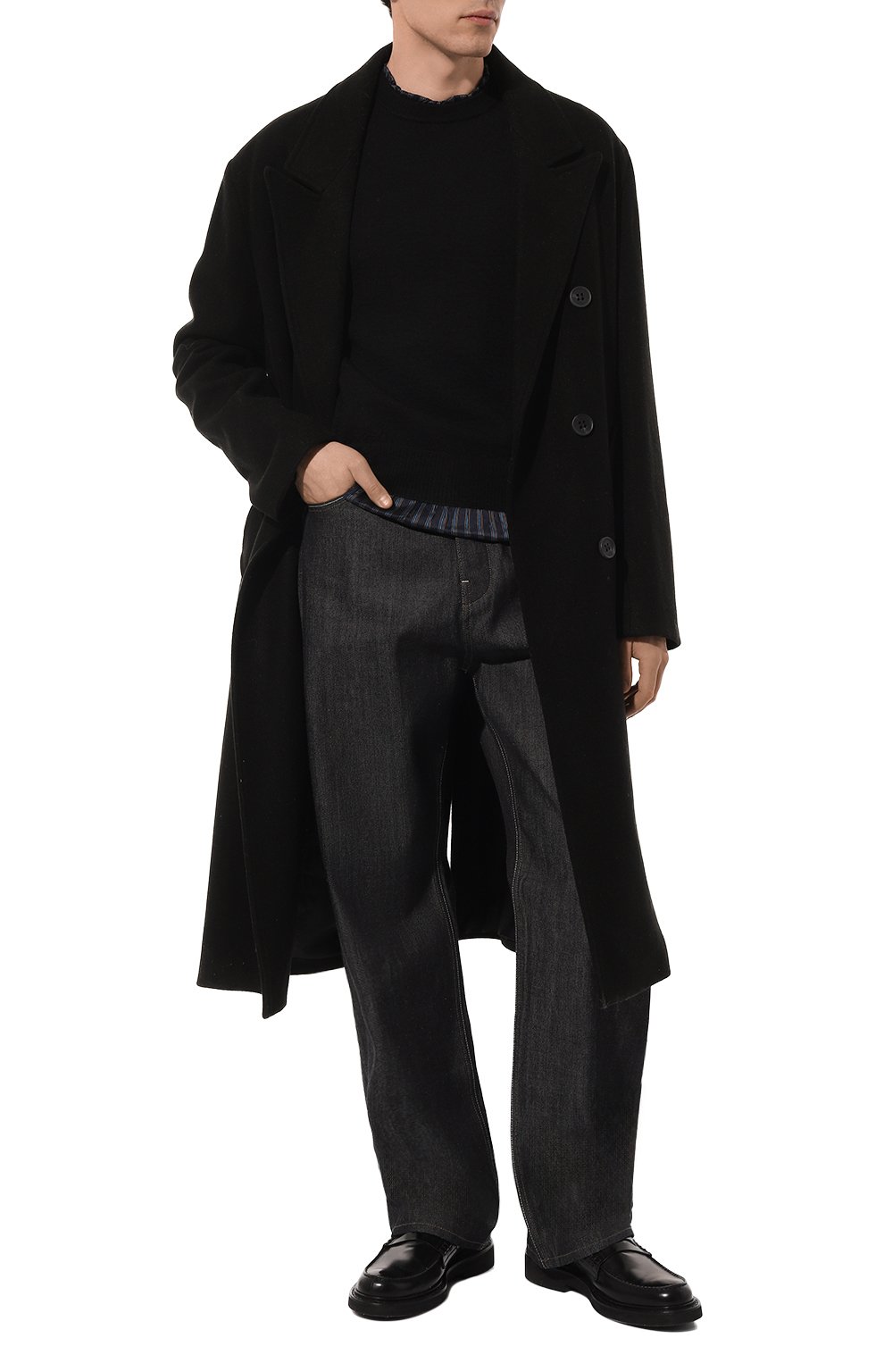 Шерстяной свитер MAISON MARGIELA черного цвета по цене 84700 руб., арт. SI1HA0005/S17797, фото 2 Шерстяной свитер MAISON MARGIELA, арт. SI1HA0005/S17797, фото 2