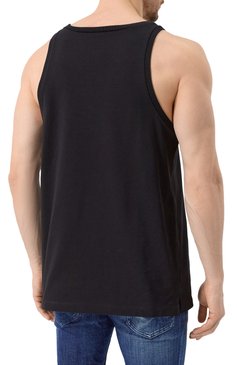 Мужская хлопковая майка DSQUARED2 черного цвета, арт. S79NL0006/D20033 | Фото 4 (Материал сплава: Проставлено; Длина (для топов): Удлиненные; Драгоценные камни: Проставлено; Принт: Без принта; Рукава: Без рукавов; Стили: Кэжуэл; Материал внешний: Хлопок; Кросс-КТ: Джерси; Мужское Кросс-КТ: Футболка-одежда)
