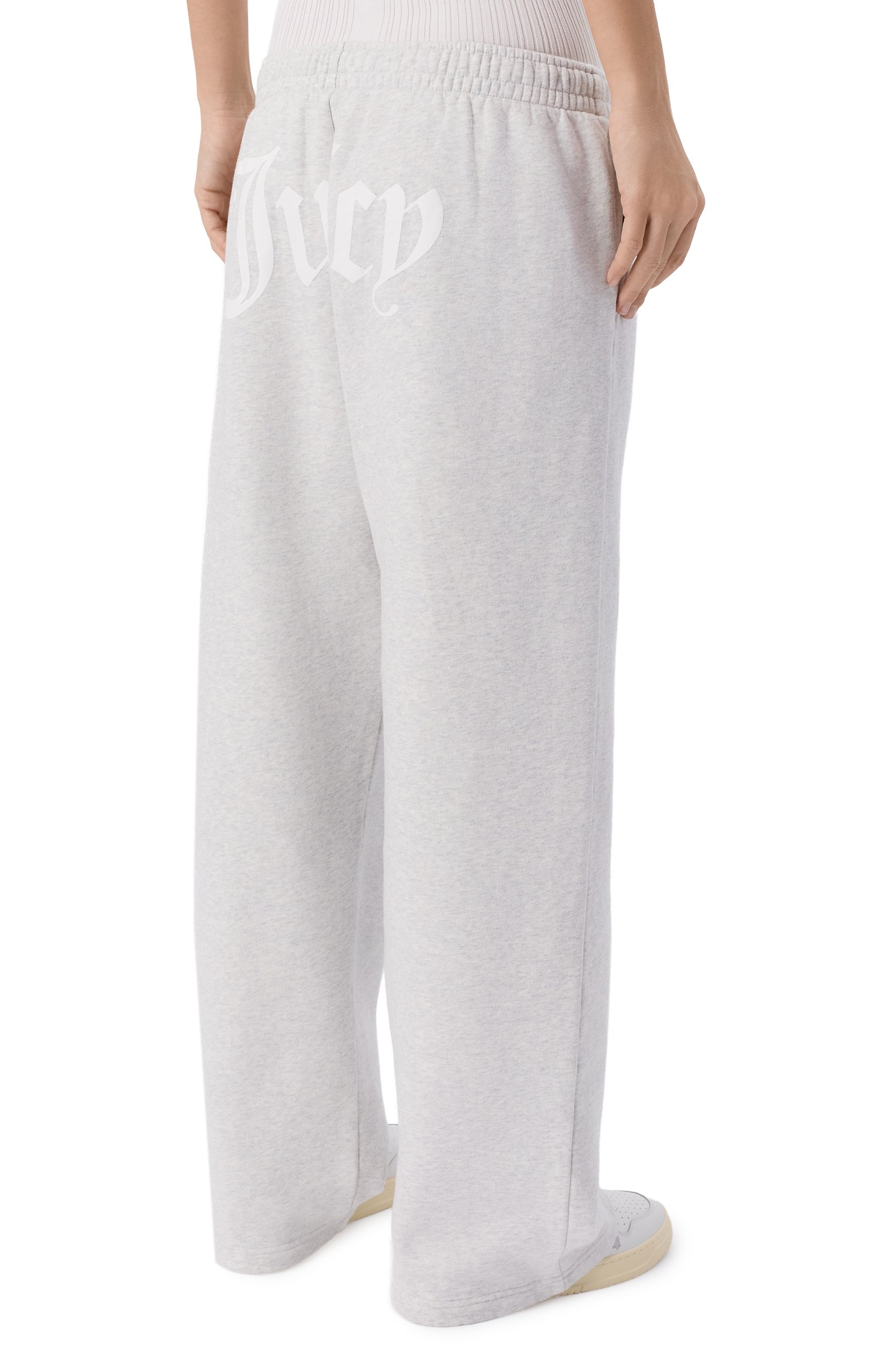 Хлопковые брюки sporty & rich x juicy couture SPORTY AND RICH, арт. PA055716692GY03/JUICY EMBLEM WIDE SWEATPANT, фото 4
