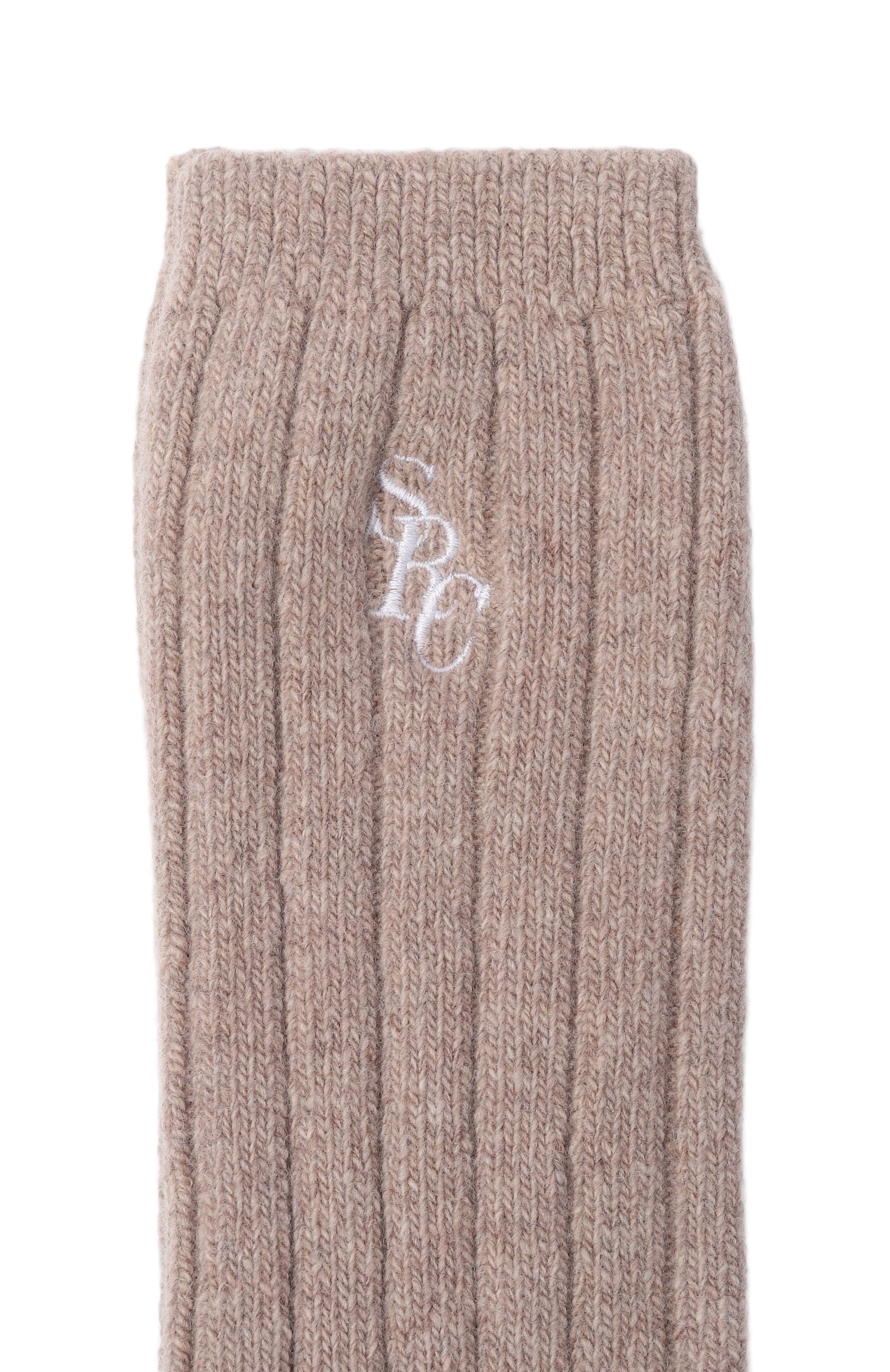 Носки из шерсти и кашемира SPORTY AND RICH бежевого цвета по цене 8580 руб., арт. AC07866302BE24, фото 2 Носки из шерсти и кашемира SPORTY AND RICH, арт. AC07866302BE24, фото 2