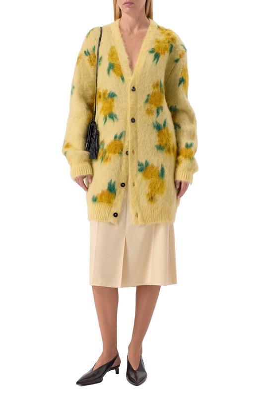 Кардиган из шерсти и шелка Jil Sander J02HP0042/J14785 Жёлтый  J02HP0042/J14785 Фото 2