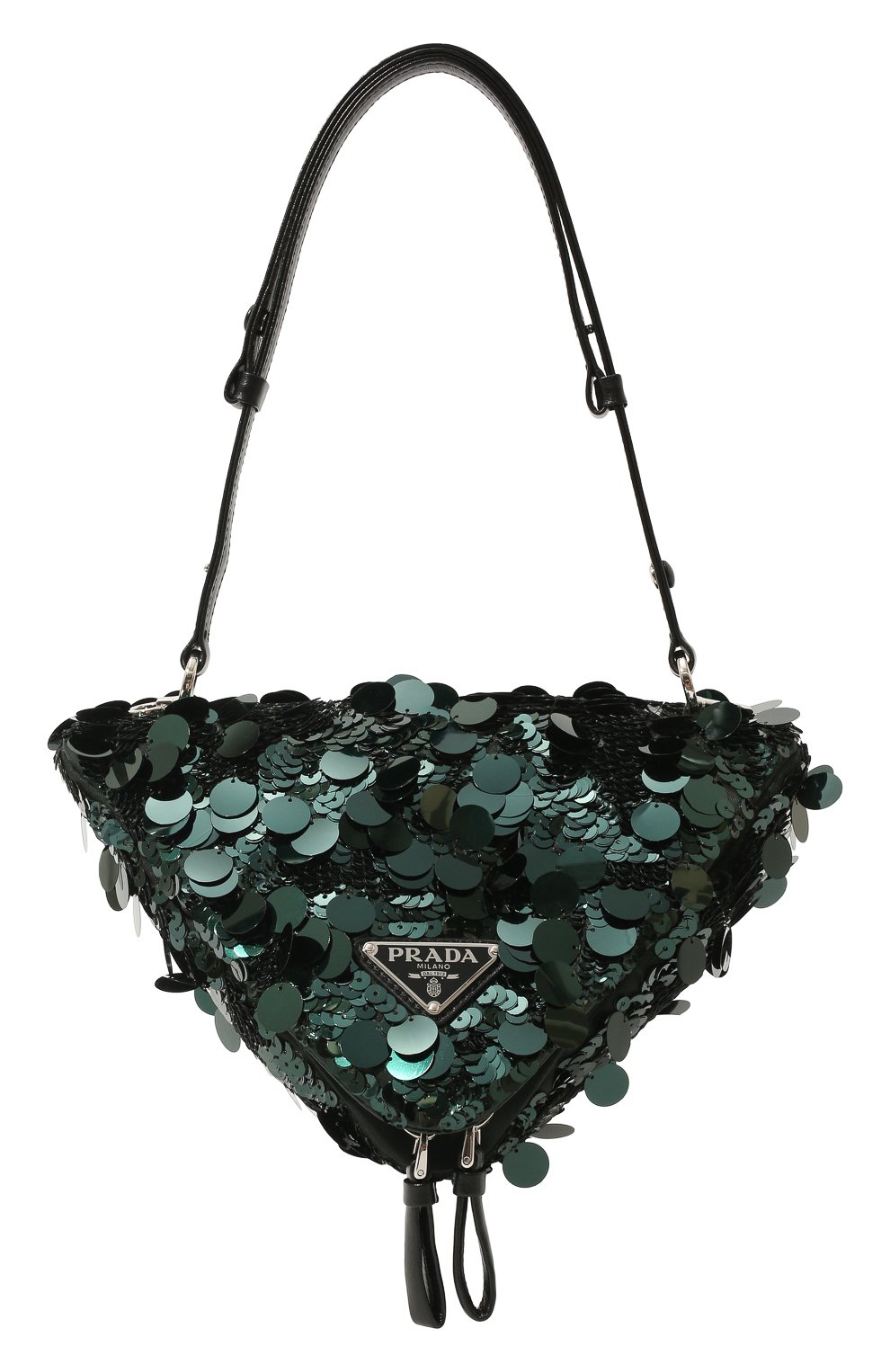 Сумка triangle PRADA зеленого цвета по цене 295000 руб., арт. 1BA315-2DX0-F0422-OOO, фото 1 Сумка triangle PRADA, арт. 1BA315-2DX0-F0422-OOO, фото 1