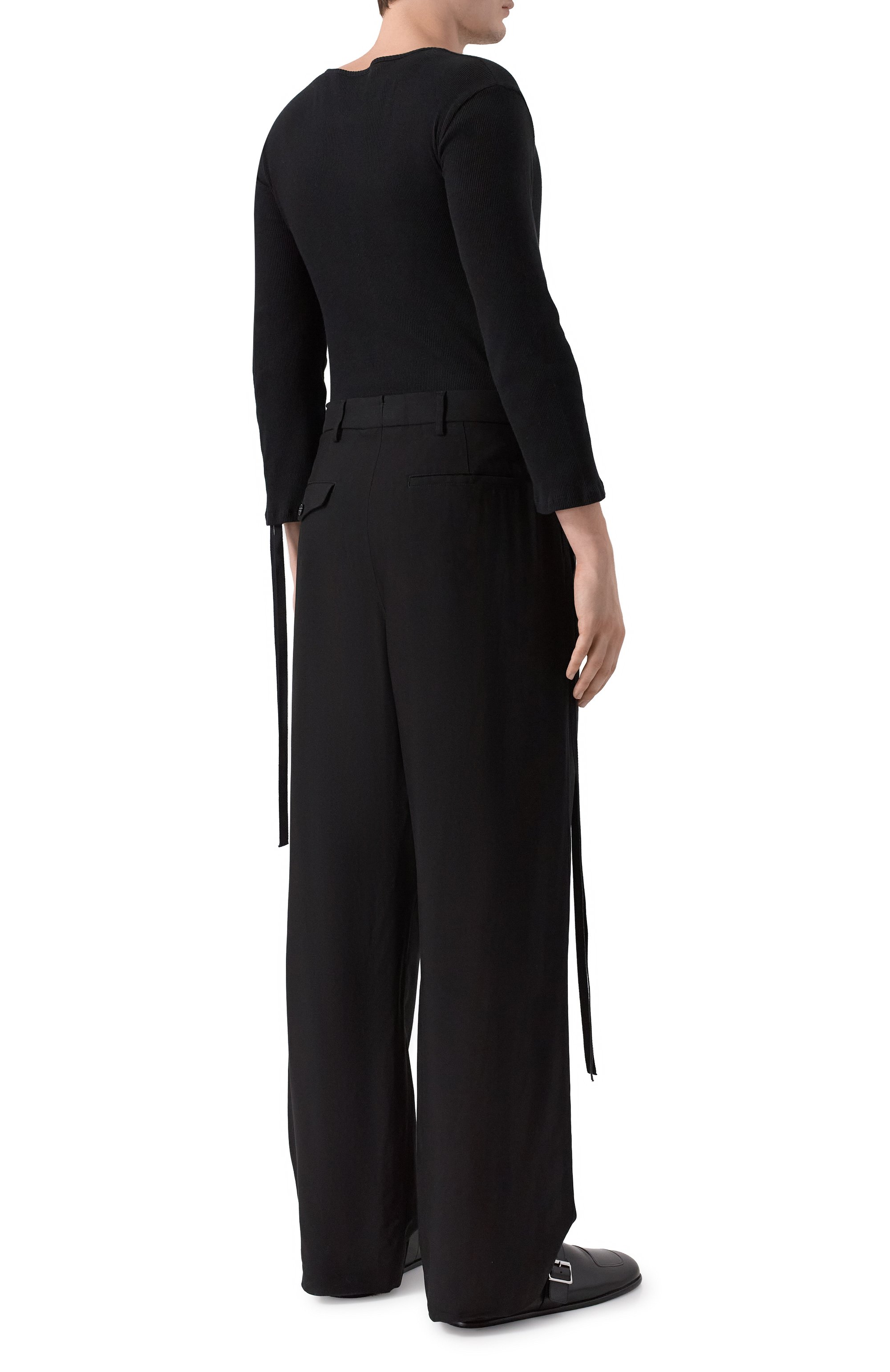 Хлопковый лонгслив-хенли ANN DEMEULEMEESTER, арт. B0013820/FA659, фото 4