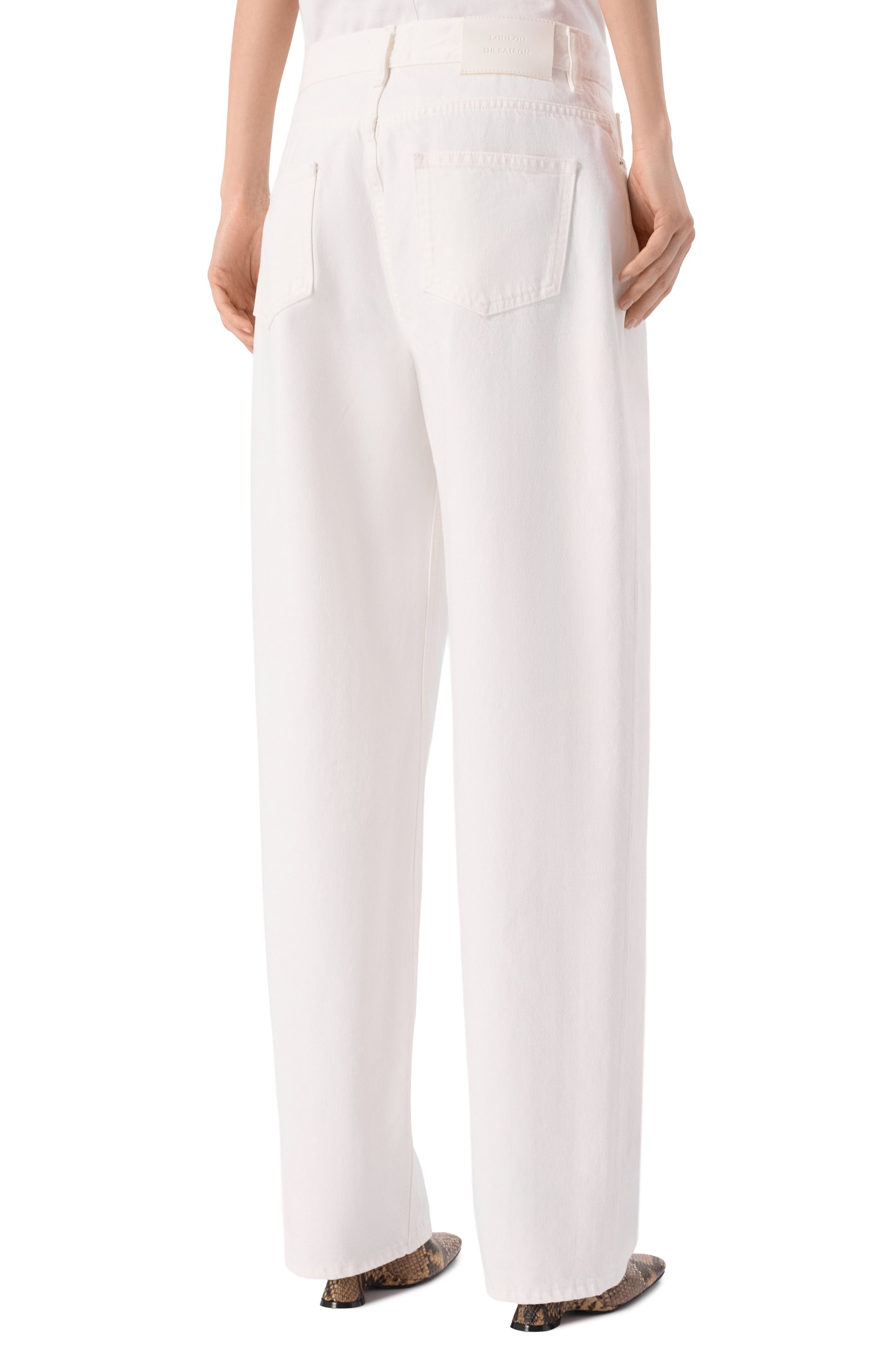 Джинсы samur LOULOU DE SAISON белого цвета по цене 34950 руб., арт. SAMUR LDS, фото 4 Джинсы samur LOULOU DE SAISON, арт. SAMUR LDS, фото 4