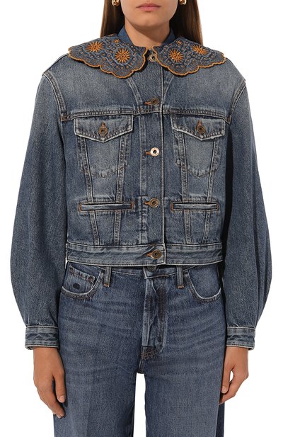 Джинсовая куртка JACOB COHEN синего цвета по цене 98100 руб., арт. V H 029 81 T 162A/380F, фото 3 Джинсовая куртка JACOB COHEN, арт. V H 029 81 T 162A/380F, фото 3