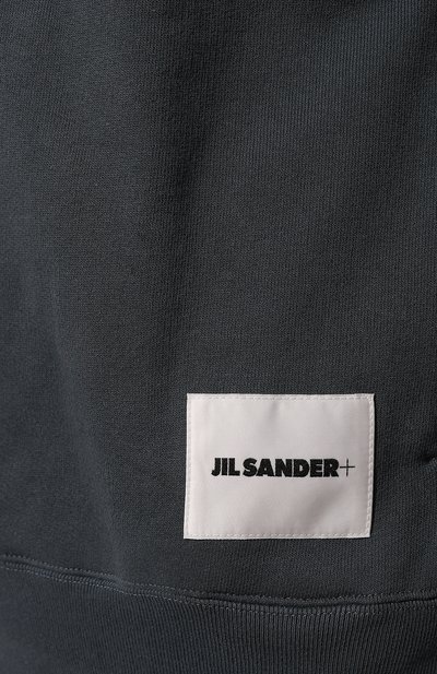 Хлопковая толстовка JIL SANDER синего цвета по цене 86200 руб., арт. J47HG0101/J20039, фото 5 Хлопковая толстовка JIL SANDER, арт. J47HG0101/J20039, фото 5