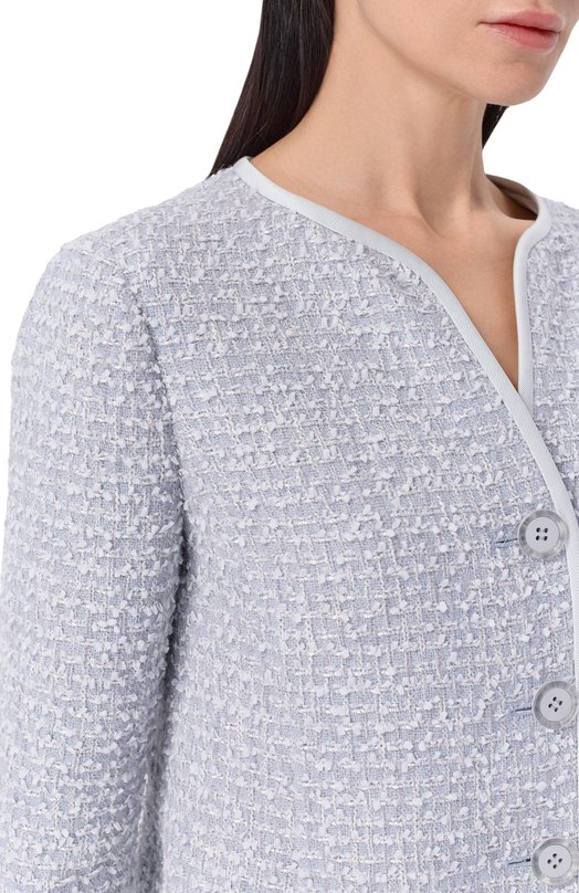 Твидовый жакет Emporio Armani EW003299/AF20486 Голубой  EW003299/AF20486 Фото 5