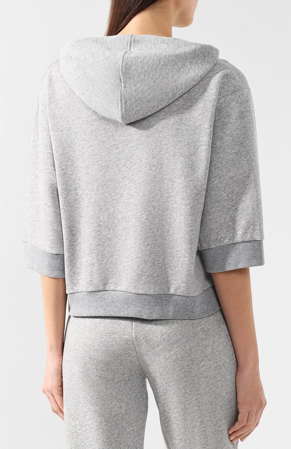 Хлопковый свитшот EMPORIO ARMANI серого цвета по цене 14100 руб., арт. 164198/9P287, фото 4 Хлопковый свитшот EMPORIO ARMANI, арт. 164198/9P287, фото 4